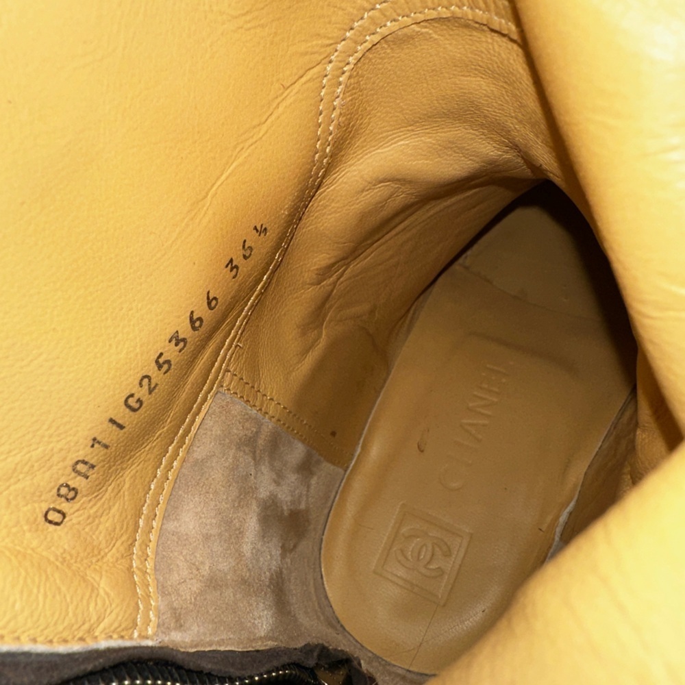 Chanel Suede & Leather Riding Boots in Espresso Brown Size 36.5 - Picture 13 of 15